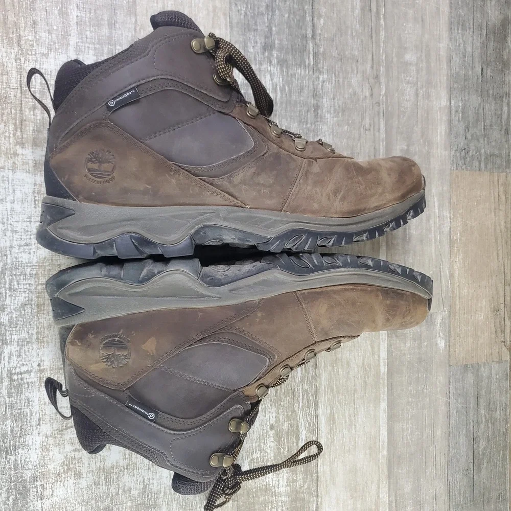 Timberland Mt. Maddsen Hiking Boots Mens Sz 14 Dark Brown Waterproof Mid Hiker